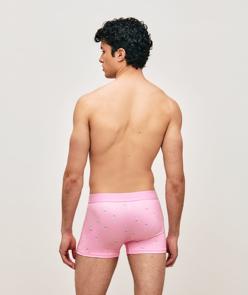 Boxer en microfibre imprim&eacute; milkshake;