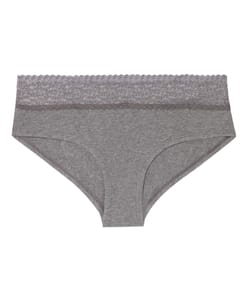 Plain hipsters with leopard lace;