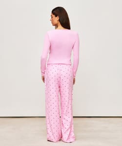 Long sleeve ribbed jersey top;