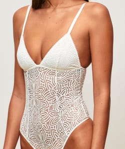 Floral lace body string;