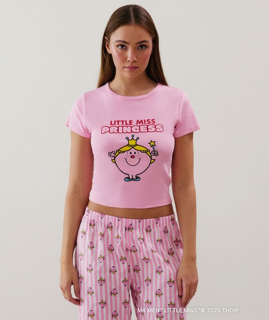 Top court en jersey rose Little miss Princess;