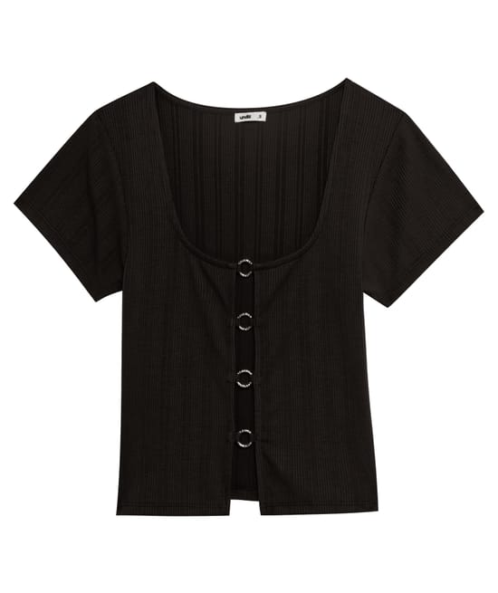 Top with golden rings;