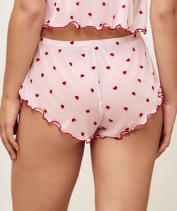 Short en mesh motifs c&oelig;urs;