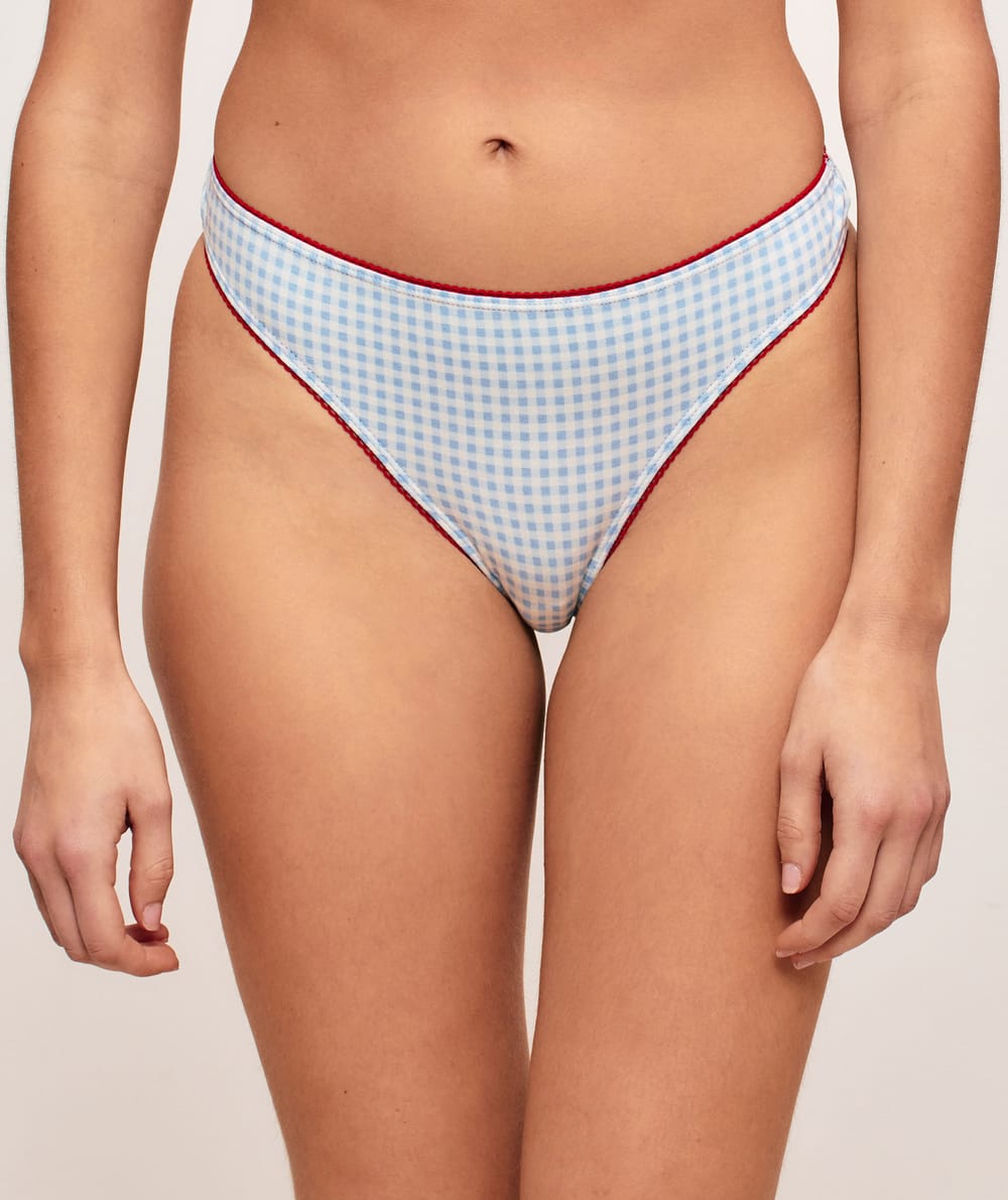 Lot de 3 strings coton &agrave; motifs;