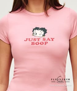 Betty Boop jersey crop top;