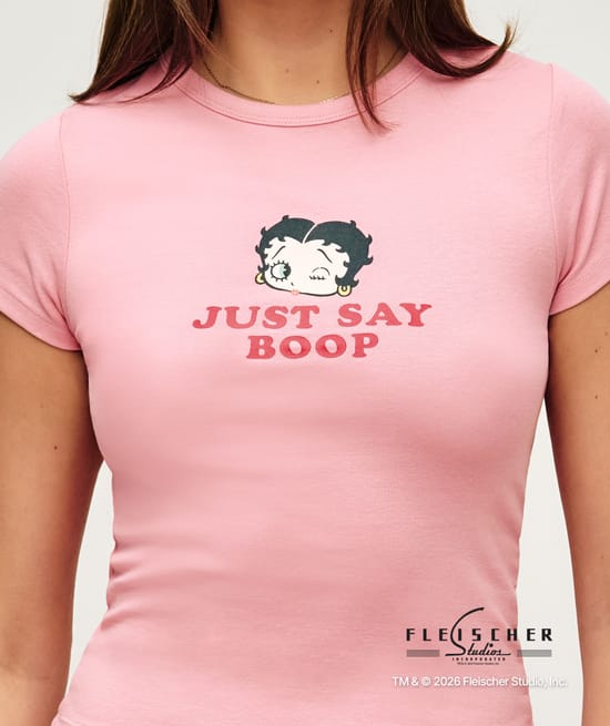 Top court en jersey Betty Boop;