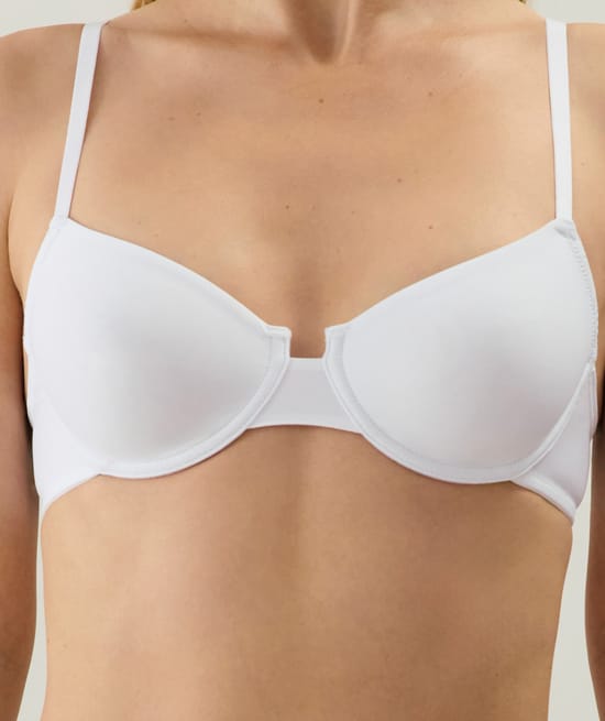 Microfibre balconette bra;