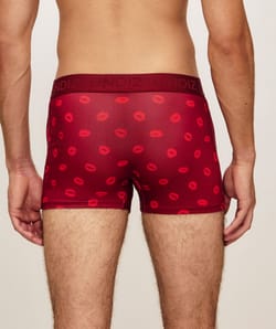 Printed cotton boxer kisses;