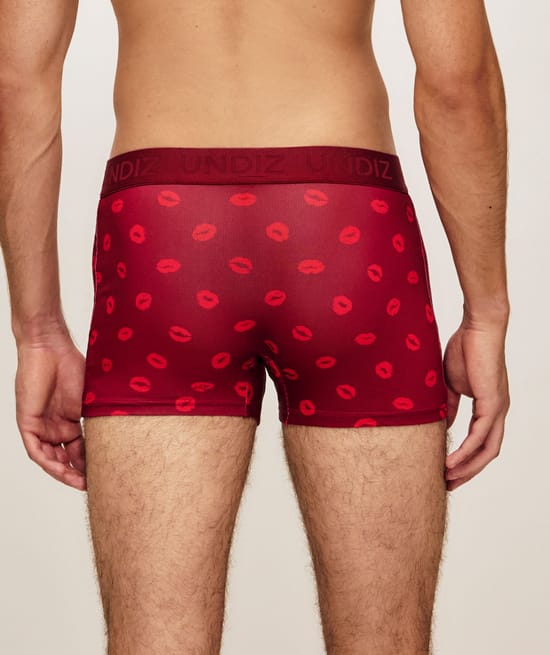 Printed cotton boxer kisses;