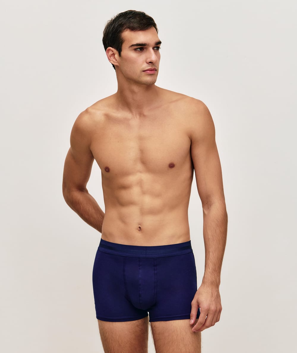 Cotton boxer shorts with message;