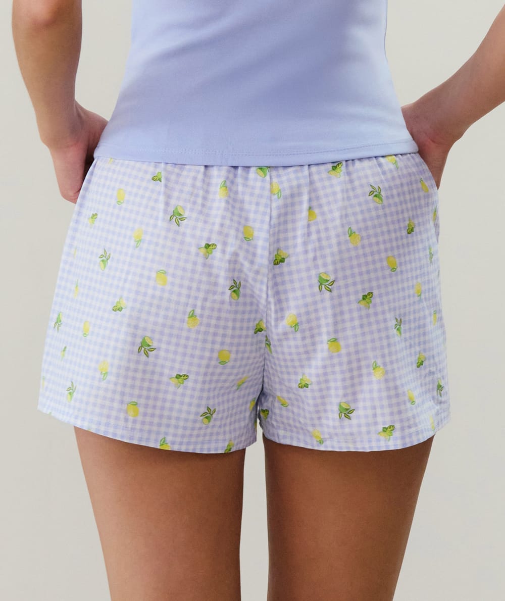 Short en coton motif vichy;