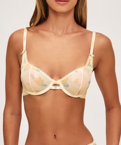 Floral mesh bra;