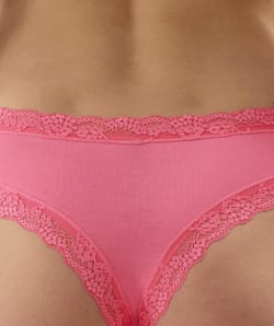 Cotton and lace cheeky brief;