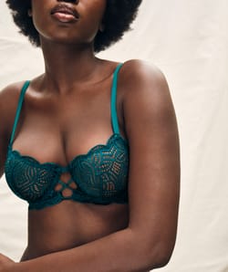 Soutien-gorge corbeille en dentelle;