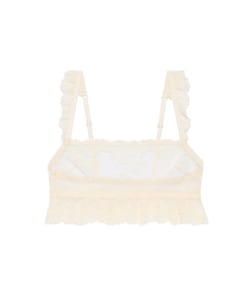 Sujetador bralette con volantes de encaje;