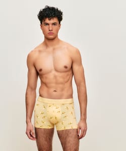 Cotton boxer with banana patterns;