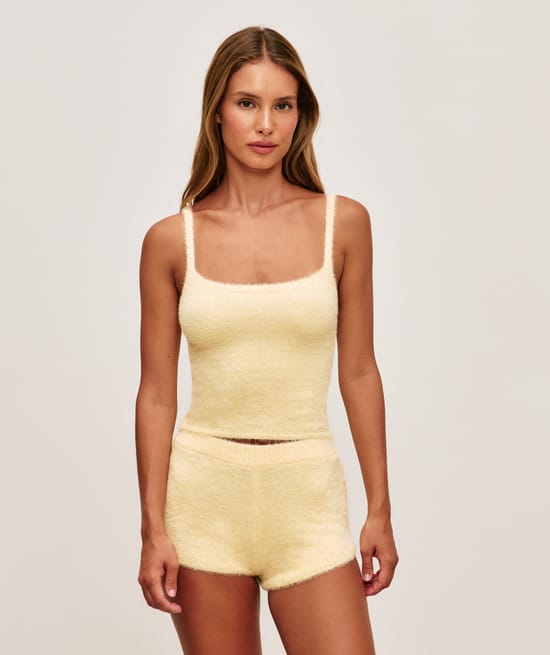 Short en maille fluffy;