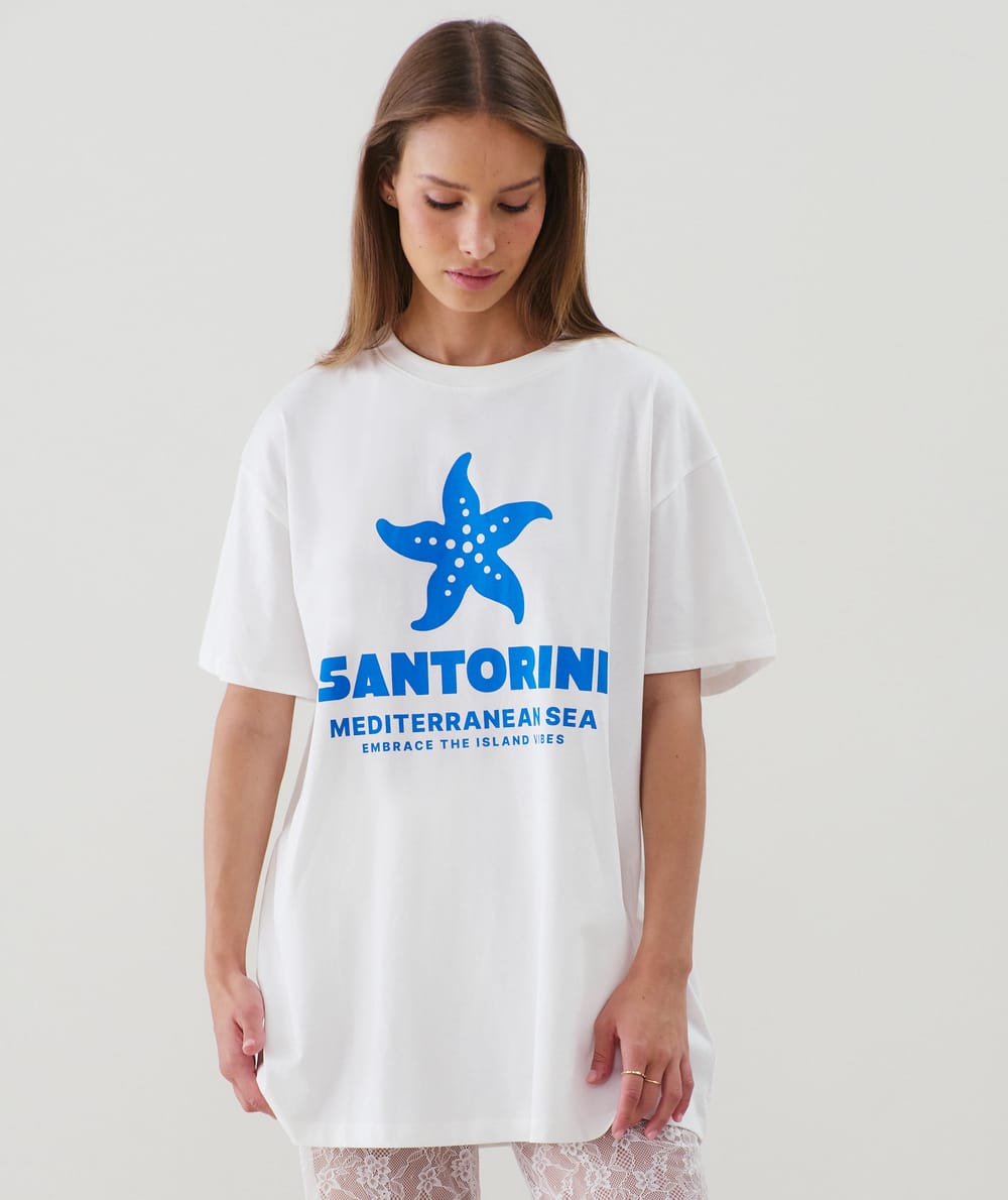T-shirt en jersey Santorini;
