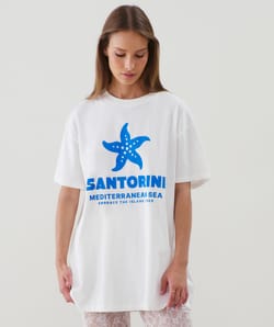 T-shirt en jersey Santorini;