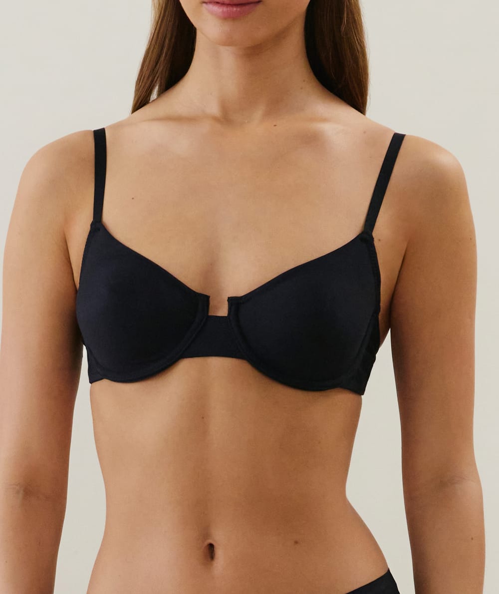 Microvezel balconette-beha;