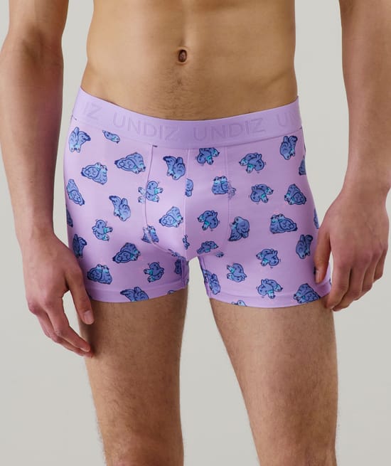 Cotton boxer shorts with pattern;