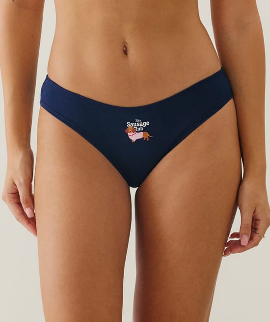 Pack of 3 patterned cotton knickers;