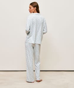 Patterned jersey pyjama set;