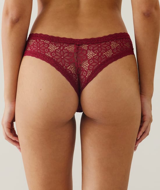 Braga cheeky de encaje;