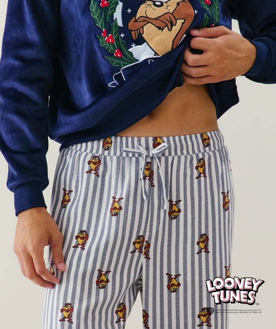 Taz flannel trousers;