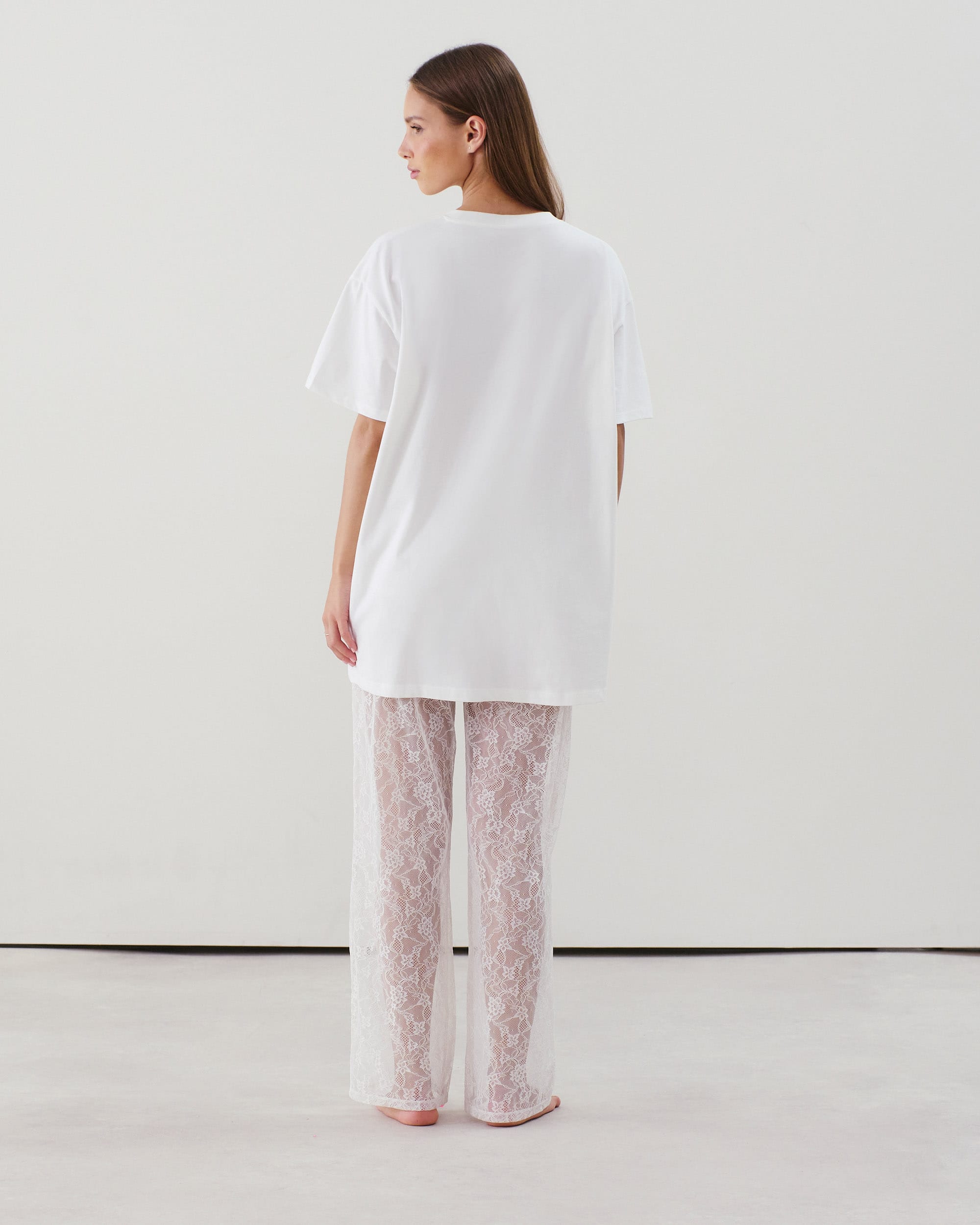 Lace trousers - off-white - Undiz