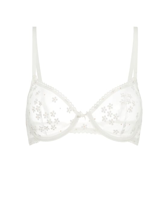 Tulle balconette bra;
