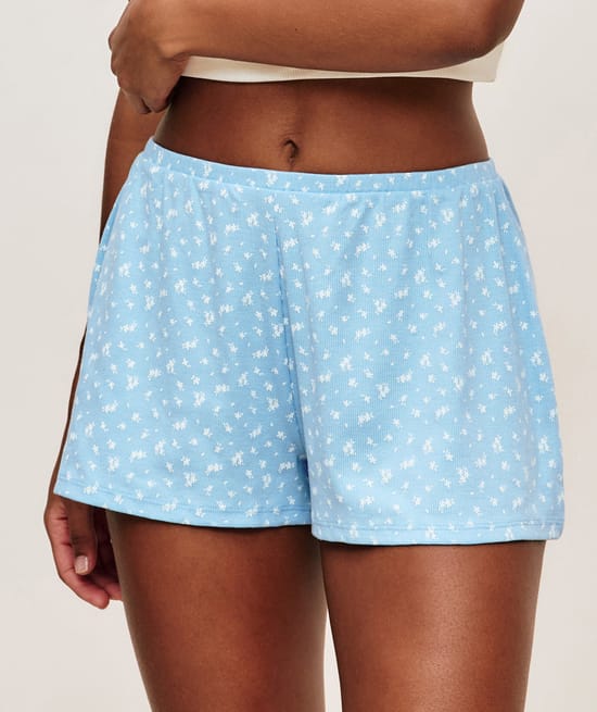 Ribbed jersey shorts;