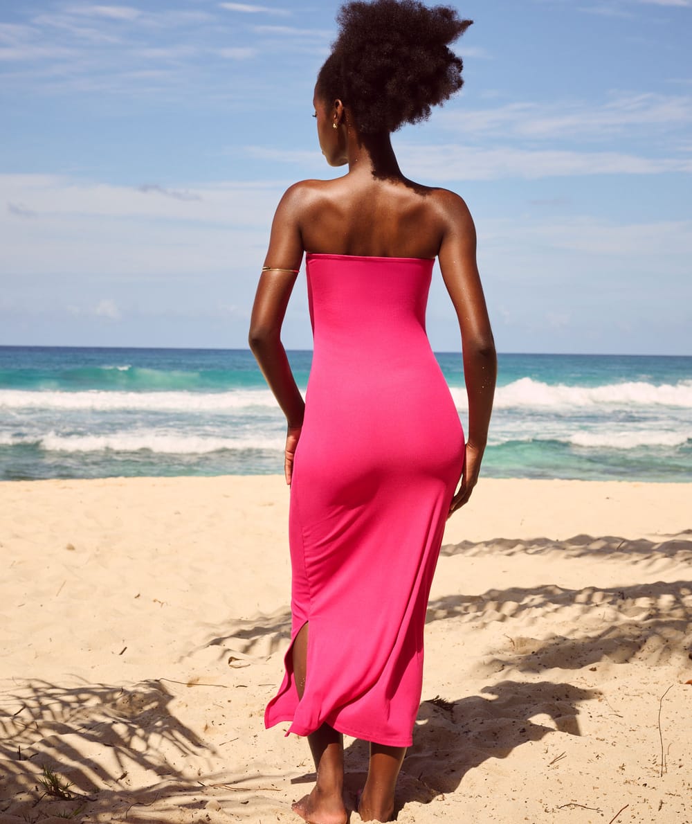 Robe tube bustier en jersey;