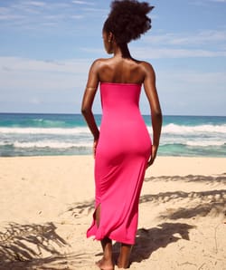 Robe tube bustier en jersey;