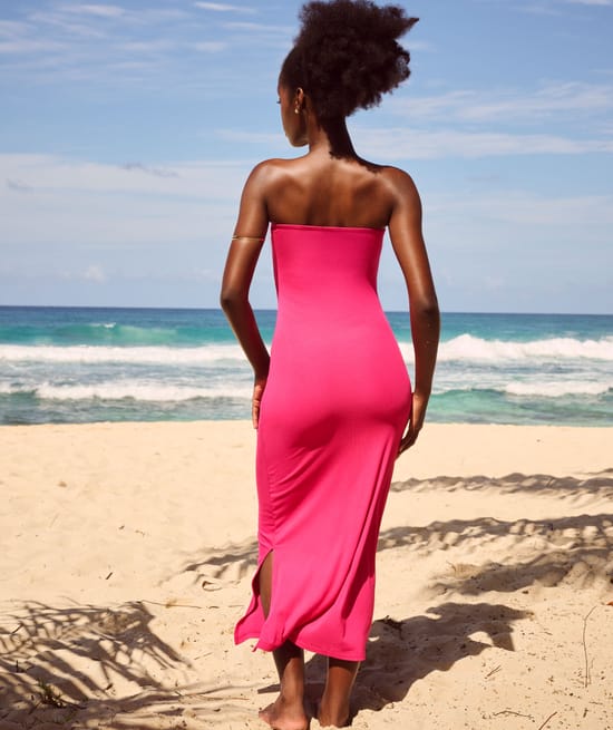 Robe tube bustier en jersey;