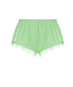 Short en satin et dentelle;
