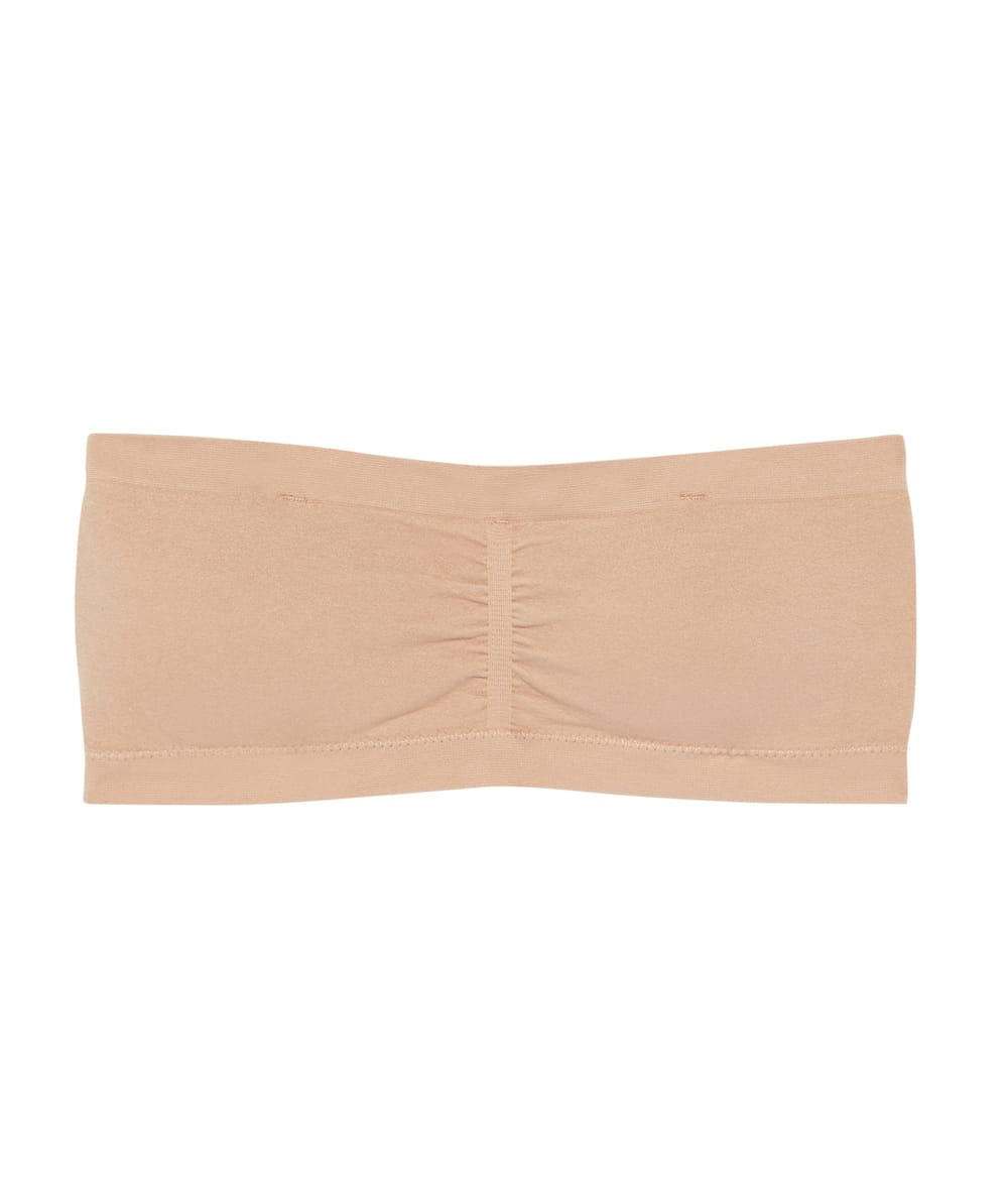 Seamless bandeau-style bra;