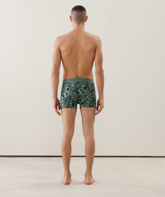Boxer en coton à motifs;