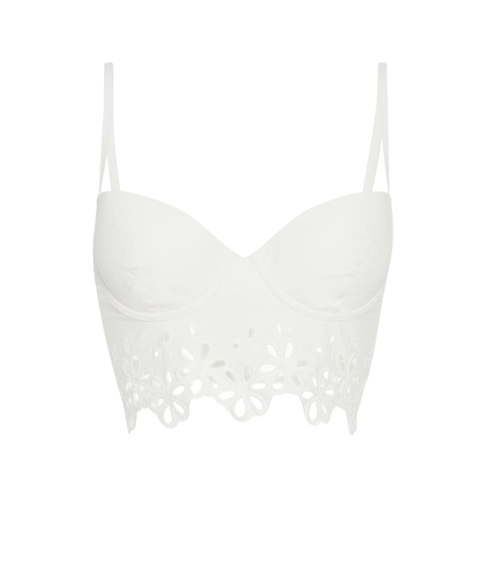 Bustier with embroidery;