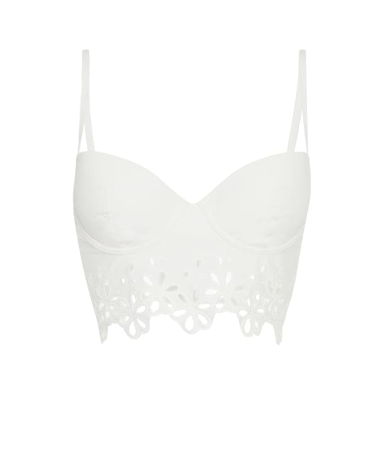 Bustier with embroidery;