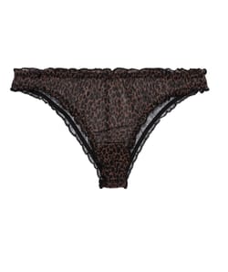 Tanga en mesh léopard;