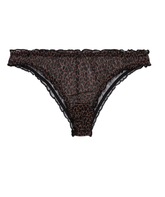 Tanga en mesh léopard;