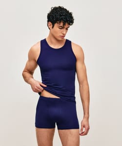 Cotton tank top and boxer set;