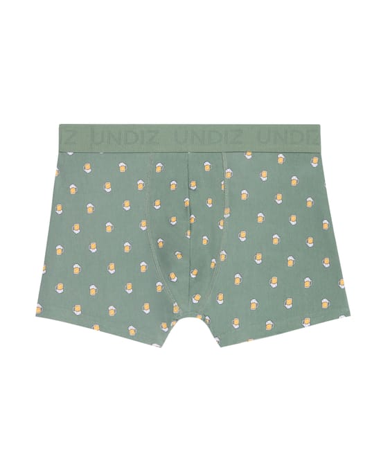 Patterned cotton boxer shorts;