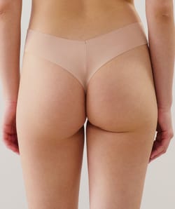 Microfiber and lace tanga;