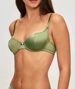 Satin balconette bra;