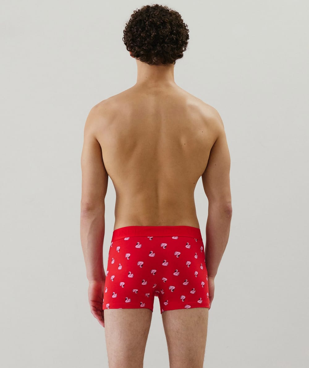 Cotton boxer shorts with pattern;