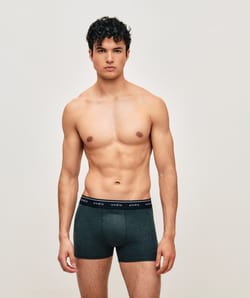 Plain cotton boxer shorts;