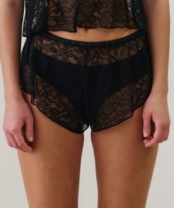 Lace shorts;