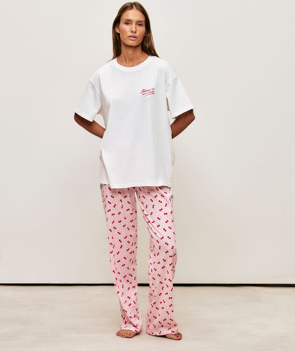 Cherry jersey trousers;